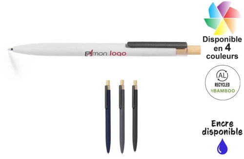 Stylo en aluminium recyclé Adam publicitaire personnalisé avec logo