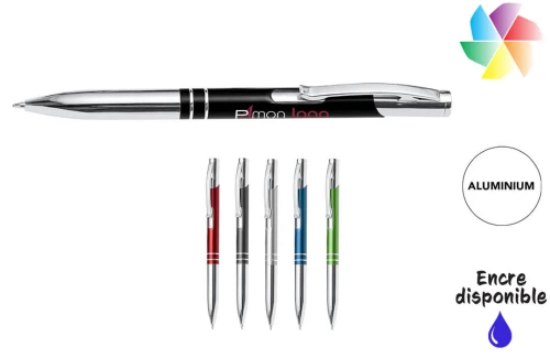 Stylo en aluminium coloré Mafei publicitaire personnalisé avec logo