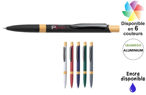 Stylo aluminium recyclé et bois Lantasker publicitaire personnalisé avec logo