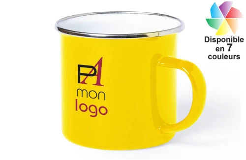 Mug vintage en acier inoxydable Kirpal publicitaire personnalisé avec logo