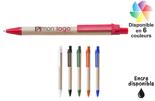 Stylo en carton recyclé Compo publicitaire personnalisé avec logo