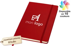 Carnet de note A5 à fermeture élastique publicitaire personnalisé avec logo