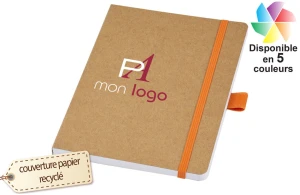Carnet en papier recyclé publicitaire personnalisé avec logo