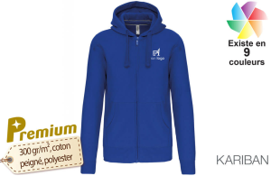 Veste à capuche homme Kariban Premium publicitaire personnalisée avec logo
