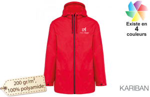 Coupe vent à capuche et doublure polaire publicitaire personnalisé avec logo