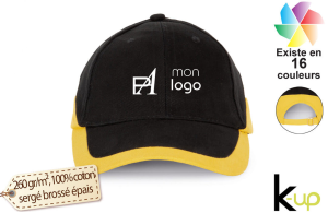 Casquette bicolore racing 6 panneaux personnalisée avec logo