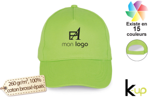 Casquette publicitaire k-up Avantage 5 panneaux personnalisé avec logo