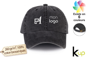 Casquette vintage k-up 6 panneaux personnalisée avec logo
