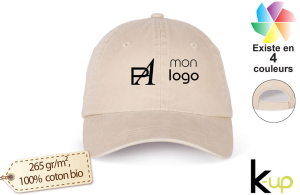 Casquette délavée k-up 6 panneaux personnalisée avec logo